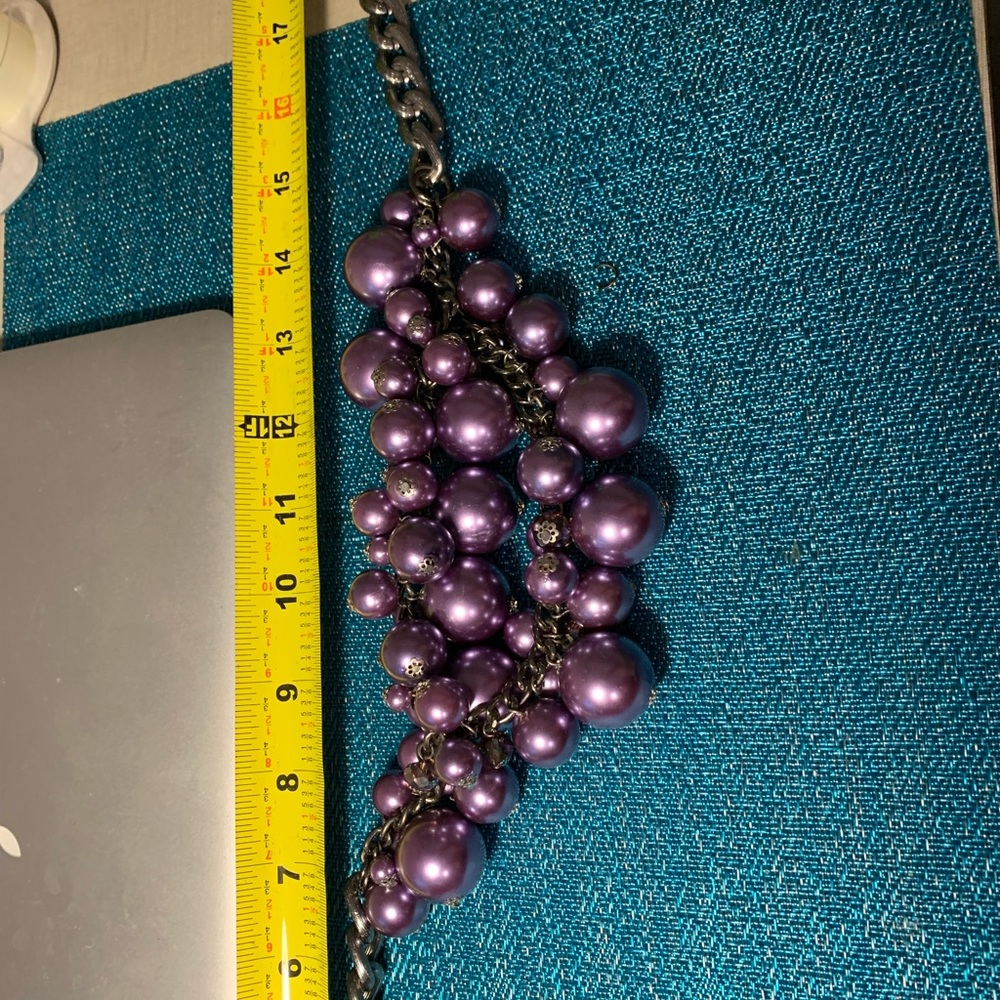 Joan Rivers lavender bubble necklace with earrings to match - Picture 7 of 9